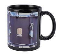 Fdit Juego único de Cucharas para Taza de café con Forma de Tambor de Estilo Vintage para Bebidas Frías y Calientes, de Coleccionista (BLACK)