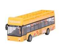 Fdit Juguete de Autobús de Metal con Apariencia Exquisita, Alta Simulación, Excelente para Niños de 3 Años o Más (Yellow)