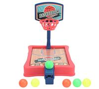 Fdit Juguete de Baloncesto de Mesa, Color Brillante, Modelado Lindo, Ajustable, Interacción Entre e Hijos, Juego de Escritorio, 7,9 X 5,1 X 6,5 Pulgadas (Rojo)