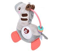 Fdit Juguete de Dentición de bebé de Peluche Iluminado con Música, Lindo Diseño Animal para el Desarrollo, 3 Baterías LR44 Incluidas, Ideal para Cochecitos (GRAY)