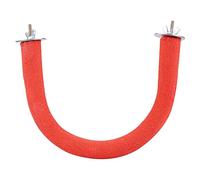 Fdit Juguete De Jaula De Estante De Soporte De Perca De Soporte De Perca De Pájaro De Animal Doméstico De Loro para Pulido De Pata De Pico(Rojo)