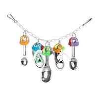 Fdit Juguete De Picar para Loro Bloque De Nudos Jaula De Loro Juguetes Delicia Escalada Juguetes Colgantes para Pájaros Jaula Plástico Colorida Decoración Colgante