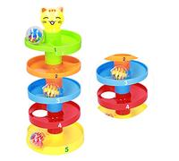 Fdit Juguete de Torre con Caída de Bolas, Actividad Educativa de Remolino para Bebés, Juguetes Giratorios de 5 Capas para Niños, Material Plástico de Más de 6 Meses (Rompecabezas Bola rodante)