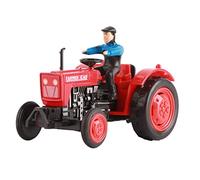 Fdit Juguete de Tractor Agrícola para Personas, Juguete Educativo para el Desarrollo Cognitivo y Habilidades Motoras, Proporciona Diversión Infinita y Horas de Entretenimiento de Juegos de Rol, (rojo)