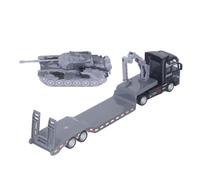 Fdit Juguete Modelo de Tanque de Remolque Militar Coleccionable Desmontable, Apariencia de Textura Fina, Adecuado para Decoración del Hogar, Mejora la Interacción Entre e Hijos (Gray)