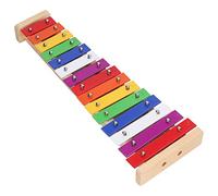 Fdit Juguete Musical Educativo Xilófono Glockenspiel de 15 Notas con 2 Mazos, Fabricado en Pino y Aluminio, Desarrolla la Concentración, Ideal para Niños a Partir de 3 Años