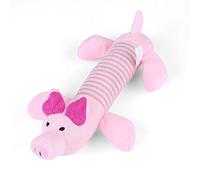Fdit Juguetes de Peluche Suaves con Squeaker Ocultar Juguete Masticable para Cachorros y Perros Pequeños Gatos Animales(Cerdo Rosa)