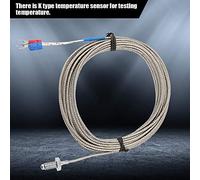 Fdit K-Thermok Cable de par de 1 a 5 M para la Temperatura de Prueba con Tubo de Tornillo M6 (#4)