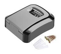 Fdit Key Lock Box Montaje en pared Combinación 4 dígitos Combinación de almacenamiento Lockbox Impermeable Combinación de llaves Caja de seguridad para montaje en pared exterior 5 teclas de gran