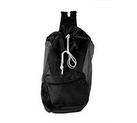 Kids Cordón de Malla Mochila Portátil de Malla Grande Bolsa de Playa para Piscina Juguetes Bolas Balón de Fútbol Deportes Acuáticos Beach pa?o Natación (Negro)