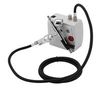 Fdit Kit de Compresor de Aerógrafo, Juego de Cepillos de Aire de Pulverización de Doble Acción (Enchufe europeo 110-240V)
