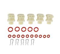 Fdit Kit de Conector para Máquina de café, Juego de Anillos de Sellado Duraderos para Cafeteras, Resistente Al Calor, Fácil Instalación, 5 Conectores, 15 Anillos de Silicona