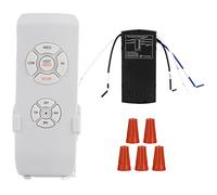 Fdit Kit de Control Remoto de Lámpara de Ventilador de Techo, Interruptor de Sincronización Inalámbrico, Control Inteligente, 3 Velocidades de Viento, Botones Duraderos, Material de PC