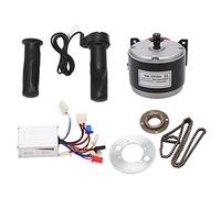 Fdit Kit de Conversión de Bicicleta Eléctrica de 24 V y 250 W, Juego de Motor Cepillado de Aleación de Aluminio con Controlador y Empuñaduras Giratorias, Completo de Motor de