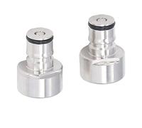 Fdit Kit de Conversión de Bloqueo de Bola Adaptador de Acoplador de Barril de Cerveza Conector de Barril Accesorio de 5/8FPT Desconexión Rápida de Acero Inoxidable con Postes