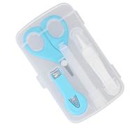 Fdit Kit de Cuidado de Uñas de Seguridad para Bebés, Kit de Manicura Suave para Niños de 0 a 3 Años, Cortaúñas de Acero Inoxidable, Tijeras, Pinzas, Lima de Uñas para Higiene (BLUE)