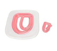 Fdit Kit de Entrenamiento Universal Amigable con el Medio Ambiente para Limpiar la Mascota para Todas Las Formas y Tamaños de los Asientos de Inodoro (Bandeja Blanca, 1 Soporte Interior Rosa)