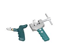 Fdit Kit de Herramientas Portátiles Portátil de Cortador de Vidrio para Cortar Baldosas de Pared, Apertura de Cuchilla de Carburo de Alta Resistencia con Pies de Nylon de Repuesto, Ideal para
