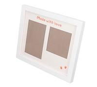 Fdit Kit de Impresión para Recién Nacido, Encantador Kit para Hacer Huellas de Manos de bebé, Encantadores Baby Showers (Marco de fotos blanco)