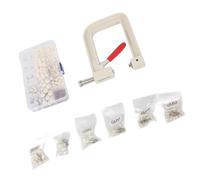 Fdit Kit de Máquina de Ajuste de Perlas, Máquina de Prensa Manual con Posicionamiento Preciso para Manualidades, Ropa, Bufandas, Joyería, Artículos de Cuero