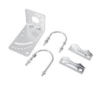 Fdit Kit de Montaje en Poste de Antena Exterior, Soporte de Abrazadera en ángulo Ajustable para Estación Base Ap de Puente Inalámbrico, Soporte Inoxidable para Superficies Planas, Rendimiento