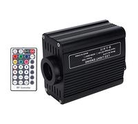 Fdit Kit de Motor de Luz LED de Fibra óptica RGBW de 16W con Control Remoto RF de 28 Teclas para Iluminación de Techo para Fiestas en el Coche, Dormitorio y Hogar (Enchufe de la UE)