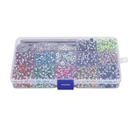 Fdit Kit de Ojales, 200 Piezas de Ojales y de Metal con Juego de Herramientas Perforadoras para Cinturones Artesanales de Cuero, Ropa, Herramienta de Instalación de Prendas en