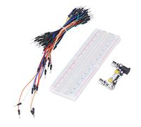 Fdit Kit de Placa de Pruebas, Cables de 12V, 830 Puntos de Conexión, Suministro Blanco, 65 Cables de Pan, 65 Uds., Suministro de 5V, Placas de Prototipos de Placa Circular de 3,3 V