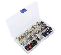 Fdit Kit de Potiómetro 80pcs Tapper Lineal Conjunto con el Control de Audio, Potenciómetro Ajustable para el Control de Volumen del Amplificador de Guitarra, Material de Aleación de Aluminio