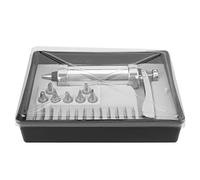 Fdit Kit de Prensa para Galletas, Máquina para Hacer Galletas de Aleación de Aluminio con Perilla Ajustable y 7 Boquillas para Decoración de Pasteles y Repostería en Casa