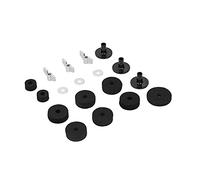Fdit Kit de Reemplazo de Piscina de 18 PC de con Disco Mutuo de Ala Base, Artesanía Exquisita para Reproductores de Batería, Plástico/fieltro/acero Inoxidable, Negro/plata