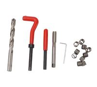 Fdit Kit de Reparación de Roscas M6x1.0, Insertos Helicoidales de Acero Al Carbono con Macho de Roscar y Herramientas, para Reparación Automotriz