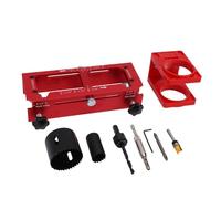 Fdit Kit Profesional de Plantilla para Bisagra de Puerta para Instalación de Cerraduras y Embuticiones de Precisión en Puertas de Madera, Construcción de Aleación de Aluminio