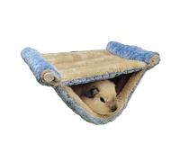 Fdit La Hamaca Que Maneja Animal Fácil de Instalar Ofrece Calidez y Comodidad para Las Ardillas -Hamsters (Blue)