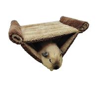 Fdit La Hamaca Que Maneja Animal Fácil de Instalar Ofrece Calidez y Comodidad para Las Ardillas -Hamsters (Brown)