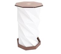 Fdit Lámpara de Mesa Táctil Regulable, Linterna de Papel Giratoria para el Hogar, Oficina, Dormitorio, Sala de Estar, Color Madera, Luz Nocturna Recargable
