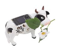 Fdit Lámpara Solar con Forma de Vaca Daisy, Lámpara LED de Jardín con de Color y Diseño de Corazón Hueco para Decoración de Patio, Acera o mesa.