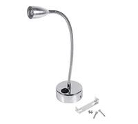 Fdit - Lámparas De Cuello De Cisne De Pared Modernas, Led, 3 W De Lectura, Luz Flexible De Noche, 85 - 265 V Con Interruptor, Blanco Frío Con Interruptor)