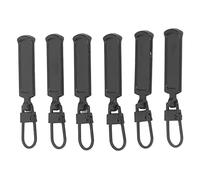 Fdit Lengüeta para Tirar de la Cremallera, 6 Piezas de Reemplazo del Tirador de la Cremallera de Acero Inoxidable Cabezal de de Metal de 4,7 Cm para Ropa Equipaje Zapatos (BLACK)