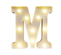 Fdit Letras LED Luminosas, Luz Blanca Cálida de Alto Brillo, Letreros Personalizables con Nombre y Resistencia Al Agua IP54, Ideales para Cumpleaños, Bodas, Fiestas y Decoración del (M)