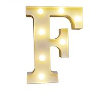 Fdit Letras LED Luminosas, Luz Blanca Cálida de Alto Brillo, Letreros Personalizables con Nombre y Resistencia Al Agua IP54, Ideales para Cumpleaños, Bodas, Fiestas y Decoración del (F)
