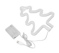 Fdit Letrero de Neón Navideño Árbol de Navidad Luz de Neón LED Árbol de Navidad Letrero de para Decoración del Hogar con USB y Batería para Dormitorio Fiesta Niñas Regalos para