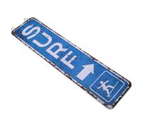 Fdit Letrero Náutico de Playa Vintage, Diseño Retro de Imitación de Metal para Decoración de Pared, Tablero de Densidad de 10x40cm con Ganchos para Colgar en Interiores y Exteriores (D)