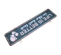 Fdit Letrero Náutico de Playa Vintage, Diseño Retro de Imitación de Metal para Decoración de Pared, Tablero de Densidad de 10x40cm con Ganchos para Colgar en Interiores y Exteriores (C)