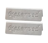 Fdit Letrero Reservado de Metal de 2 Piezas, Letreros de Mesa Reservados de Doble Cara de Acero Inoxidable con Proceso de Moldeado de una Pieza, para Restaurantes, Bares, Cafeterías,