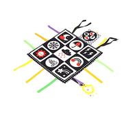 Fdit Libro para bebé en Blanco y Negro de Alto Contraste con Mordedor con Sonido Divertido Que Estimula el Desarrollo del Nervio óptico, para el Hogar o de Viaje, Material Suave y Duradero (Clima)