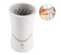 Fdit Limpiador Automático de Patas de Perro, Lavadora de Pies para Mascotas con Carga USB, Taza de Lavado de Patas de Perro de Silicona con Modo Giratorio para Perros y Gatos de Menos (White)