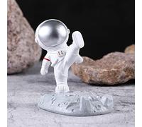 Fdit Lindo Soporte para Teléfono de Astronauta, Soporte para Astronauta, para, Resina Recortada a Mano, Adorno de Escritorio Minimalista (para Celular Kung Fu Astronaut (Plata))