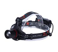 Fdit Linterna Frontal LED con Luz Verde, Carga USB para Pesca y Caza Al Aire Libre, Cuenta de Lámpara de Alto Brillo T6, Material de Aleación de Aluminio