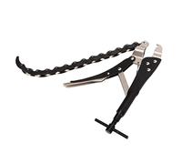 Fdit Llave de Tornillo de Banco de 15 Cadenas, Herramienta Cortadora de Tubos, Abrazadera de Tubo de Escape Resistente Al Desgaste para Motocicleta de Coche de Metal, Material de Aleación de Aluminio